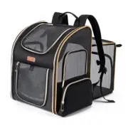 Cat Backpack Carrier, Dog Backpack Carrier for Small Dogs Medium Cats, Black