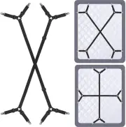 Bed Sheet Holder Straps - Sheet Straps Adjustable Bed Sheet Clips Fasteners Keep