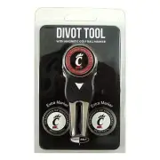Cincinnati Bearcats Golfer's Divot Repair Tool with 3 NCAA Golf Ball Markers