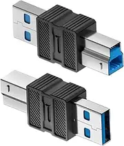 USB to B Adapter - USB to B 3.0 Data Extension Adapter - High-Speed Data Transfer Converter for Computer Laptop Scanner Host Hard Drive
