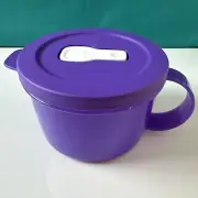 Tupperware Crystalwave Plus soup mug microwavable Purple 2 cup/ 500ml New