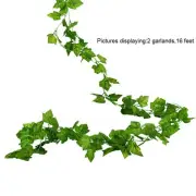 Total 192 Feet 24 Faux English Grape Ivy Silk Greenery Garlands Artificial Ivy