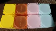 8 Tubes Pink Blue Orange Yellow Large Silver Dollar 38.1 mm Coin Safe Plastic