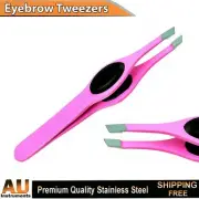 Eyebrow Tweezers Hair Removal Pointed Tip Beauty Tweezers Pink Color