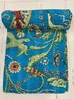 Handmade Vintage Patchwork Kantha Bedspread Indian Quilt Throw silk Blanket boho