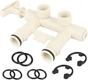 Water Softener Bypass Valve with Threaded Adapters Replacement 7129871 Compatible with Kenmore, GE, Whirlpool, Morton, NorthStar, EcoWater, EcoPure Replaces WS15X10012, 3437, 3437299 and 42-3437