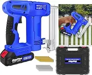 Cordless Nailer Electric Nail Gun, 2 in 1 Staple Gun Stapler Nailer for Household, 1500mAH Lithium Battery and Fast Charger, Brad Nailer for Upholstery Carpentry Woodworking Framing