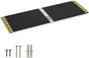 Pepe Wheelchair Ramp (12 Inch) – Non-Slip Threshold Ramp for Steps and Curbs, 600lbs Capacity, Lightweight Portable Aluminium, Access for Home and Outdoor Use