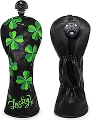 Golf Club Headcover Set Leather Hand-Made 1 Wood Driver Head Cover Fairway Golf headcvoer Hybird Covers Golf Club Wood Head Covers Spade A for Titleist, Epic, Ping G, Taylormade M6, PXG GEN2