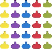 50 Pieces Cable Labels, Self-Adhesive Cable Identification Tags, Multi-Color Cord Labels Wire Labels, Write on Cord for Cable Management and Identification