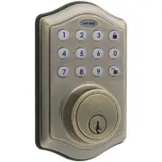 Electronic Keypad Door Deadbolt Antique Brass LED Battery Adjustable Backset