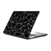 MacBook Air 15-inch (M2 - M4) Impact Case Abstraction Outline White on Black Macbook