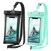 [Floatable] Floating Universal IPX8 Waterproof Up to 7.0"-Floatable Black+Green
