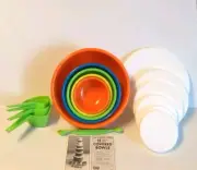 Vintage Blisscraft of Hollywood Nesting Bowls Lids 19 Piece Set Mixing Storing