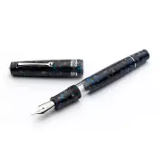 Leonardo Momento Magico Fountain Pen in Pietra Salata with Silver Trim, Fine