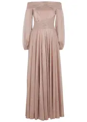 Talbot Runhof Bonton Pink Metallic-weave Plissé Gown - Pearl - 12 12