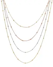 Savvy Cie 14K Tri-Tone Plated Necklace