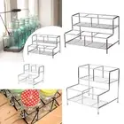 Coffee Syrup Stand Shelf 2 Tier Spice Rack for Kitchen Tea House Pantry