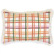 Cushion Cover-Coastal Fringe-Colour Mesh White-35cm x 50cm