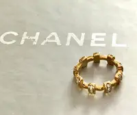 在飛比找Yahoo!奇摩拍賣優惠-Chanel 18k黃金 鑽石戒指