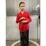 現代 KEBAYA 幼兒園/長袖純色 MICRO PREMIUM