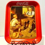 Vintage COCA-COLA COKE Collectible Tray VILLAGE BLACKSMITH