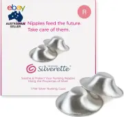 The Original Silver Nursing Cups - Soothing Sore or Cracked Nipples with Silver