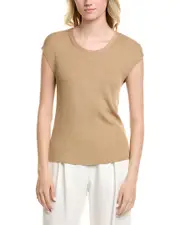 Lafayette 148 New York Ribbed Wide Silk-Blend Pullover