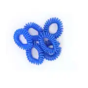 6x Swosh Spiral Hair Ties Anti-Kink Ponytail Holder Spring Hairband Blue