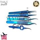 set of 5pcs Titanium FUE Hair Punch & Hair Transplant Forceps Kit surgical