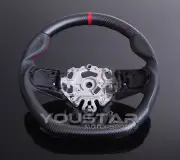 MATT DRY CARBON Leather Steering Wheel for MINI F54 F55 F56 F57 F60 Cooper S JCW (for: Mini)