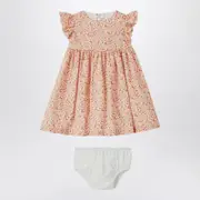 [Il Gufo] Apricot dress with culotte in Liberty fabric 9 M Orange