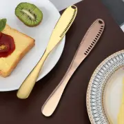 Stainless Steel Butter Knife Cheese Spreader Serrated Edge Slicer Butter Curler