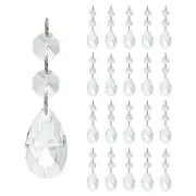 38mm Teardrop Chandelier Crystals Suncatcher, Clear Crystal Chandelier Prisms...