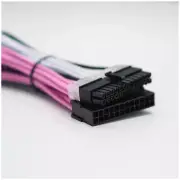 NEW GamerChief Elite Series 24-Pin ATX 30cm Sleeved Extension Cable (Pink/White/