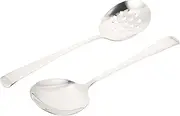 PAMINGONO 2Pcs Ergonomic Serving Spoon Reusable Slotted Utensils for Kitchen for Serving Salad Fruit and More