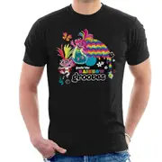 Trolls Feelin The Rainbow Grooves Men's T-Shirt Black Large