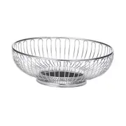 Tablecraft 9 5/8" Round Bread Basket | Metal Fruit Basket | Commerical Quality