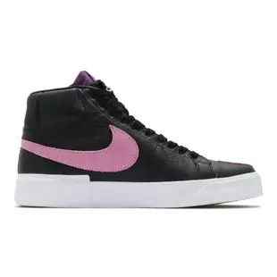 Nike 滑板鞋 Zoom Blazer Mid 男女鞋 SB 基本款 簡約 氣墊 舒適 情侶穿搭 黑 粉 DA2189002 [ACS 跨運動]