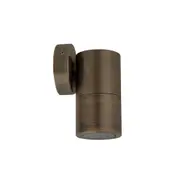 GU10 Exterior Single Fixed Wall Pillar Light Antique Brass IP65 - PG1FBR