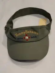 Tommy Bahama Drive Safely Dusty Olive Cotton Visor Hat One-size