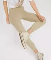 NEW Offline By Aerie Women's L Real Me 7/8 High Rise Legging 27" Cross Over nude