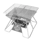 Grillz Camping Fire Pit BBQ 2-in-1 Grill Smoker Outdoor Portable Stainless Steel