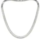 Solid 925 Silver Herringbone Chain Necklace | Designs by Nathan | 8.75mm 20" |