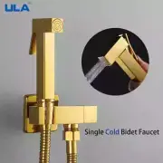 Grifo de bidé de latón pulverizador de bidé de mano dorado ducha higiénica, grif