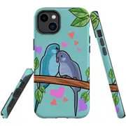 For iPhone 14 Plus Case Tough Protective Cover, Birds In Love