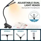Portable Clip On Desk Lamp Flexible Clamp Reading Light LED Table Bedside Night