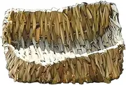 SUPVOX Grass Nest Sleeping Hay Small Guinea Pig Bedding for Guinea Pigs Indoor Grass Pad Woven Seagrass Mat Woven Rabbit Nest Rabbit Grass Mat Grass Bed Reed Grass
