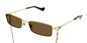 Gucci GG1600S 002 Men's Sunglasses Gold Size 56