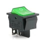 5Pcs NEW Green Lamp 4 Pin ON/OFF 2 Position DPST Rocker Switch 16A/250V KCD4-201